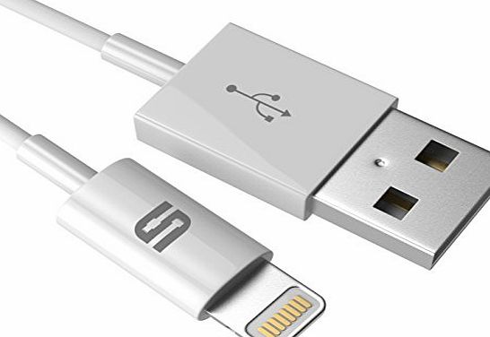 Lightning Cable to USB white [Apple MFI Certified] for Apple iPhone 5 / 5C / 5S, iPad Air, iPad mini, iPod nano 7th generation, ipod touch 5th generation - Best Compatible Charger Cord for Da